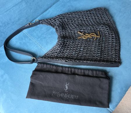 YSL Saint Laurent Schultertasche aus Stroh***