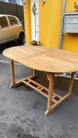 Gartentisch oval Holz mit 6 Stühlen,  guter Zustand