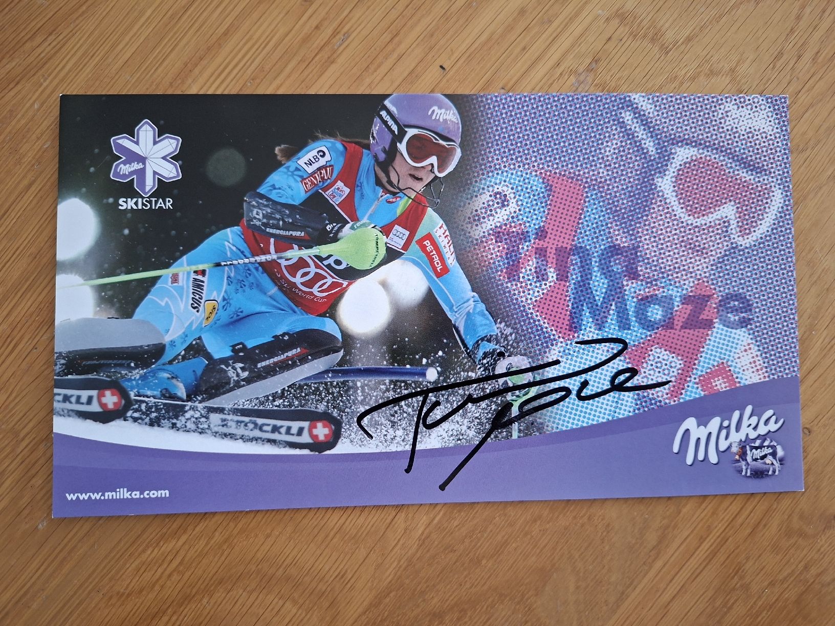 Autografi: Tina Maze Autogrammkarte – Usato da Thun venduto da wuschu