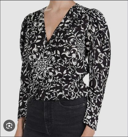 The Kooples – Silk & Viscose Printed Top | Size XS