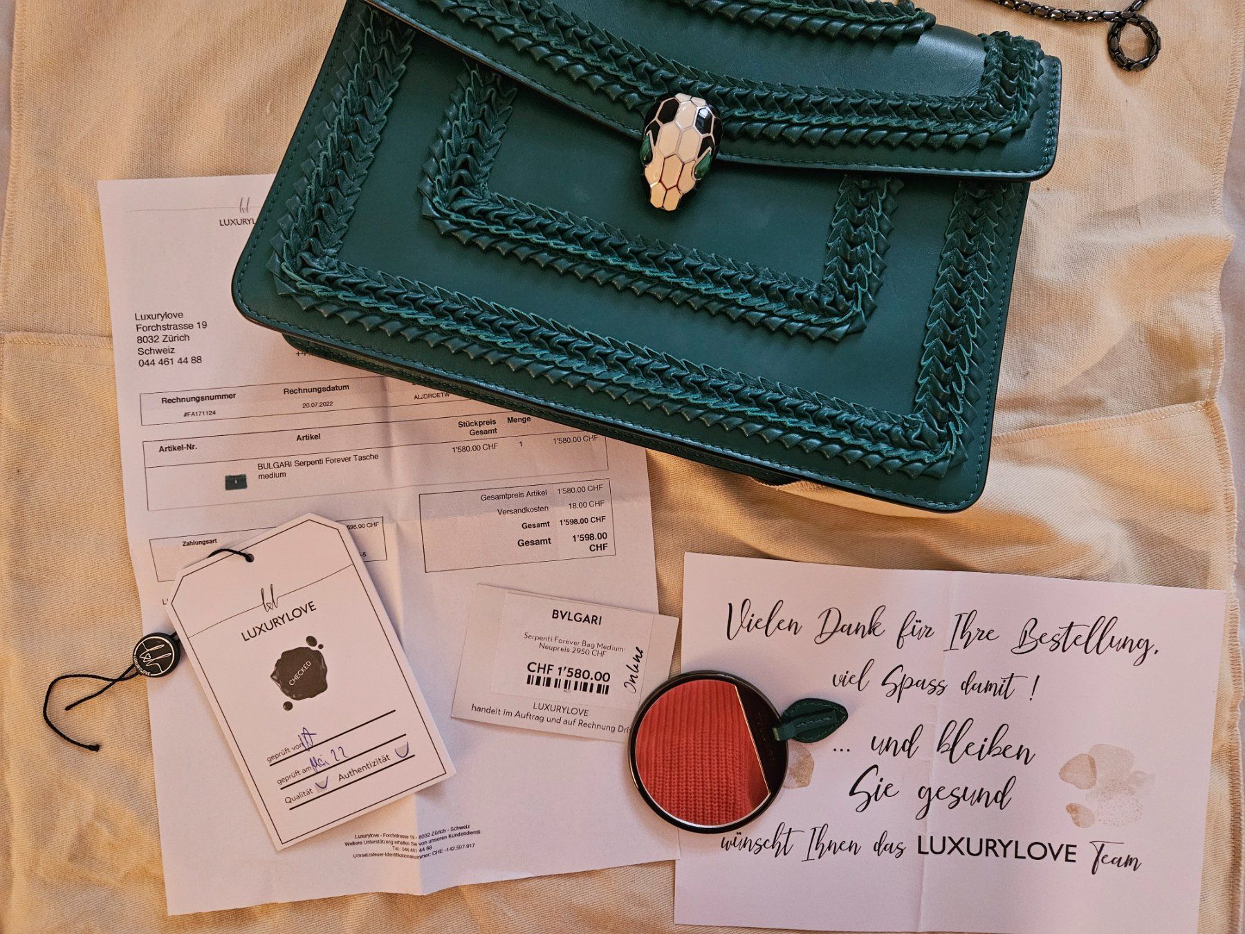 Bulgari Borse da donna: Bvlgari Serpenti Forever medium shoulder bag – Usato da Luzern venduto da miletas89 8