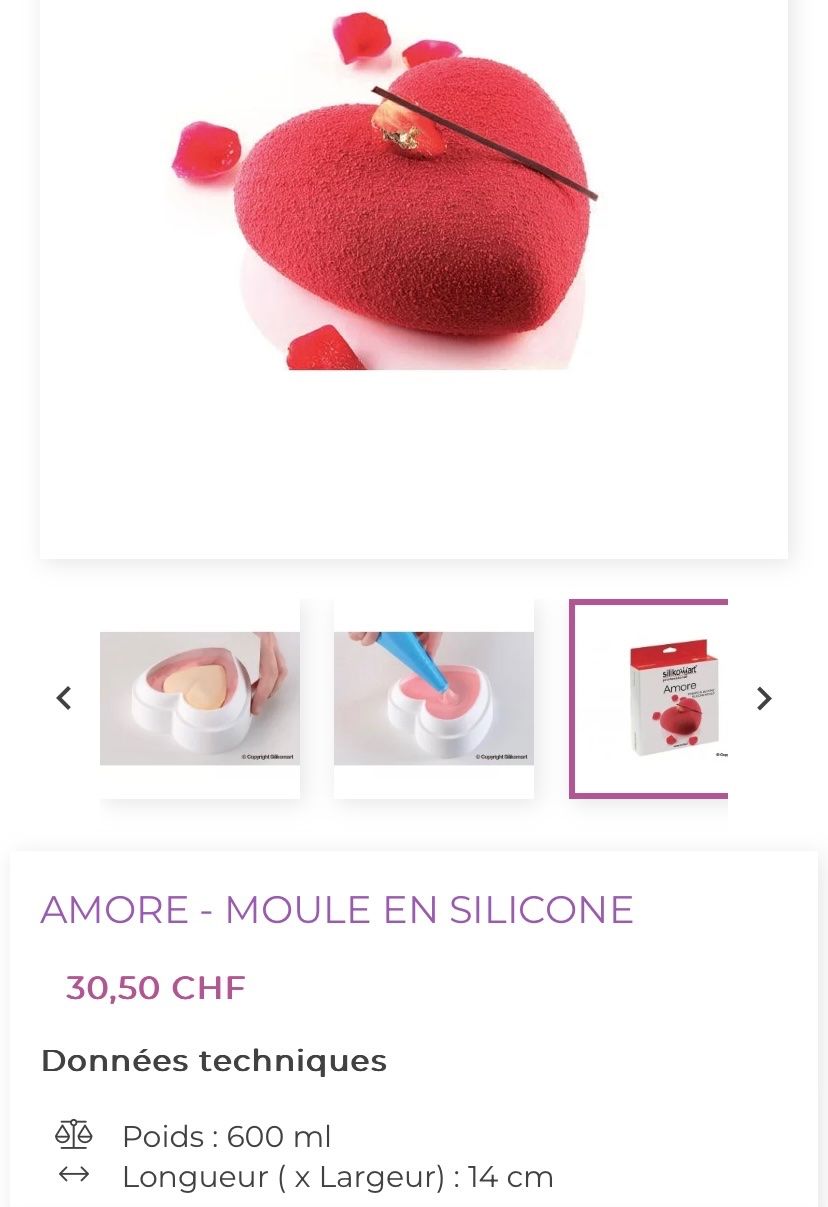 Silikomart Backformen: Moule silicone coeur 600ml – Neu (gemäss Beschreibung) aus Coeuve von salsa011