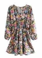 ZARA Traum Blumenwiese Kleid Robe Dress sweet Garden Gr.XS