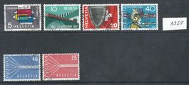 Timbre Suisse - 1957 - Série complète oblitérée