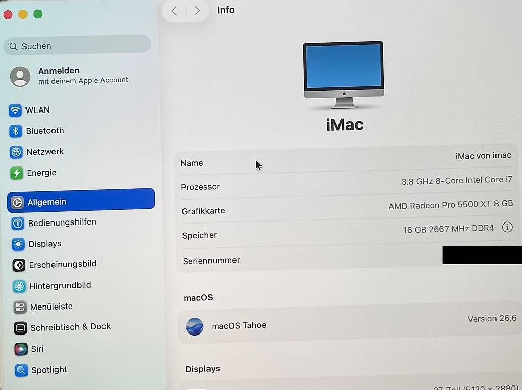 PC: Apple iMac mit 8TB SSD – Usato da Kreuzlingen venduto da spaceman 3