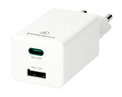 USB C / USB A Ladegerät Netzteil PD - Weiss (32W/3A)