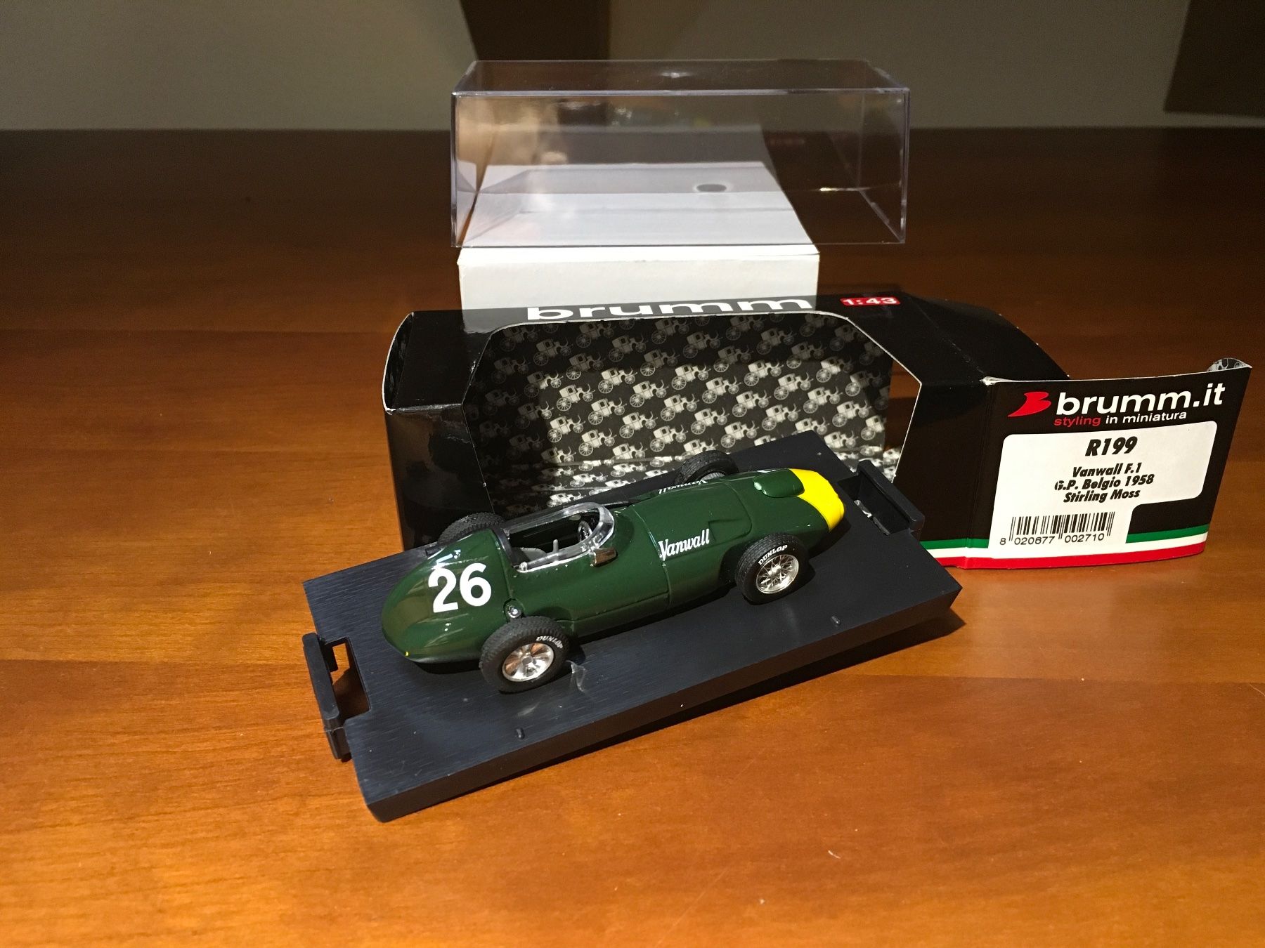 Ferrari Modellini d'auto: F1 Vanwall 1/43 GP Belgio 1958 Stirling Moss – Nuovo (secondo la descrizione) da Wohlen AG venduto da PrivatSammlung 1