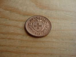 (D1) Départ 1 CHF 1 Rappen 1937 UNZ