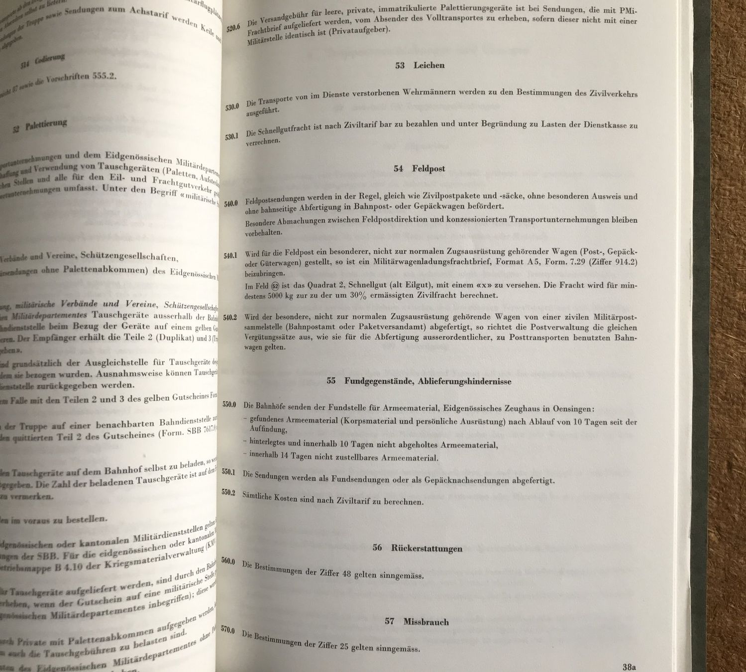 Schweizer Armee Stichwaffen: SCHWEIZER ARMEE VORSCHRIFTEN ÜBER MILITÄRTRANSPORTE 52.34 D – Gebraucht aus Ostermundigen von wini63 4