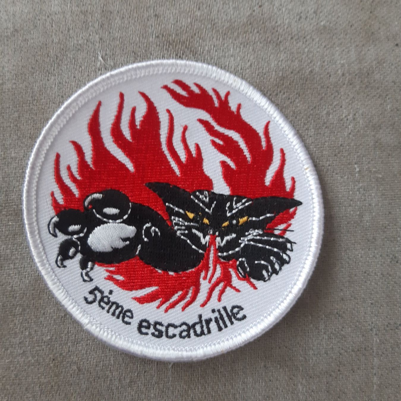 Ansichtskarten: Schweizer Luftwaffe Patch Fliegerstaffel 5 – Gebraucht aus Giffers von attila07