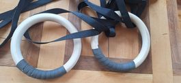 Turnringe mit Gurten Holz Fitness Training gebraucht