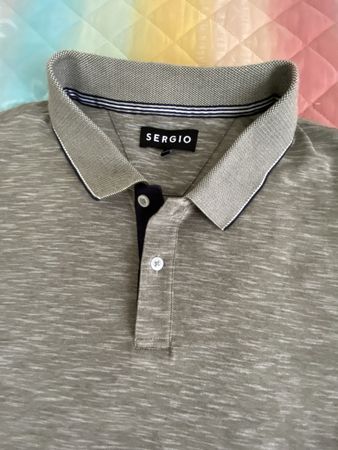 Herren Polohemd SERGIO meliert graugrün Grösse XXL