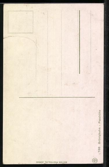Cartoline postali: AK Brünigbahn vor der Passhöhe – Usato da Berlin venduto da bartko-reher 1