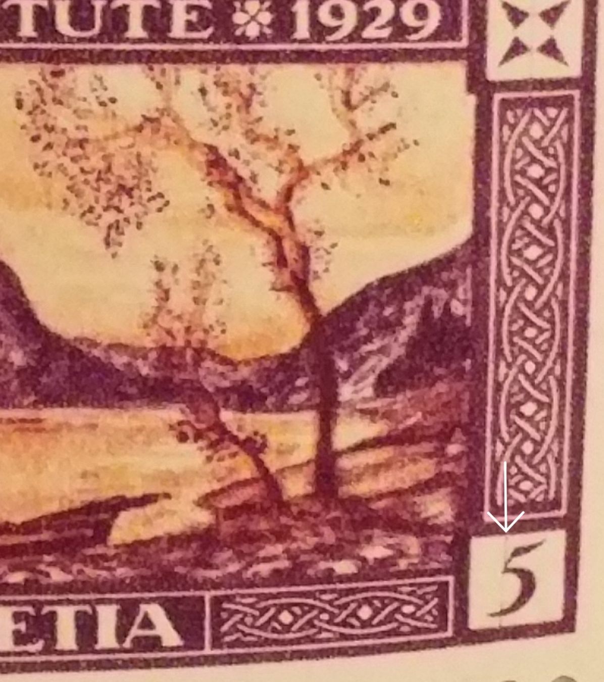 Alle Briefmarken: 1012) Abart  Strich duruch 5 postfrisch – Gebraucht aus Baden von Eggi