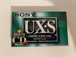 Deux cassettes audio vierges Sony UX-S Chrome Super Class 60