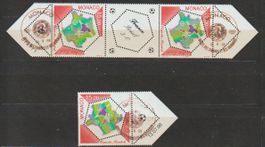 MONACO timbres France-Brésil Coupe du Monde 1998