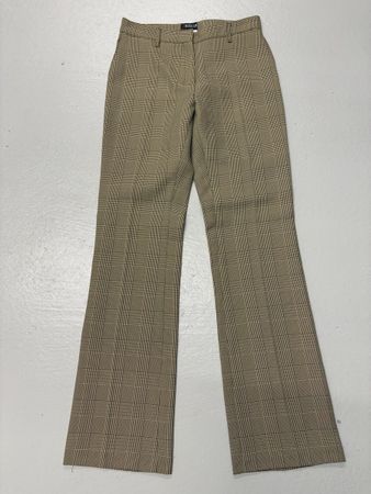 Morgan Stoffhose Gr. 38 Karriert Beige High Waist gerade