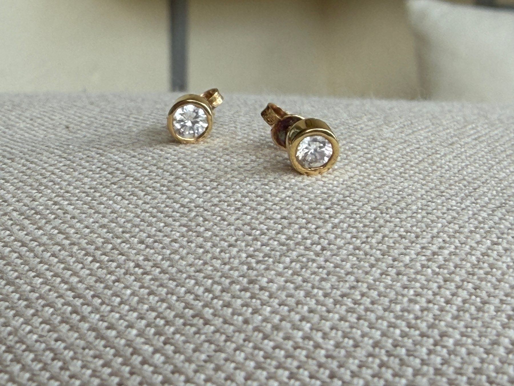 Orecchini pendenti & Orecchini a lobo: Diamant-Ohrstecker 750 Gelbgold – Usato da Bern venduto da ewi21 1