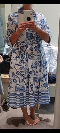 Paul Kehl Kleid Gr. 40 Sommerlich mit Blätter Muster