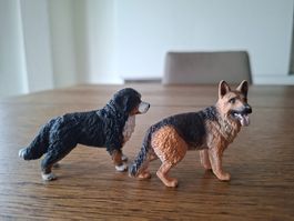 2 Schleich Hunde: Berner Sennenhund & Deutscher Schäfer