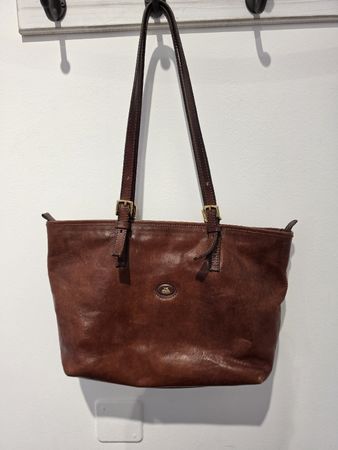 The Bridge Handtasche Leder braun Vintage Modell 