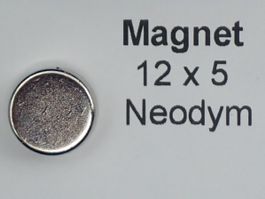 Magnet Durchmesser 12mm x 5 mm Neodym