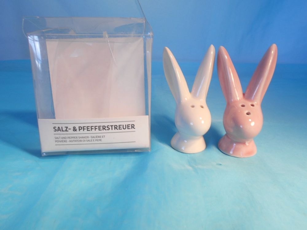 Salz-und Pfefferstreuer, Hasen, weiss u. rosa, Keramik,Depot (Neu und originalverpackt) in Bellach für CHF 3 – mit Lieferung auf Ricardo kaufen