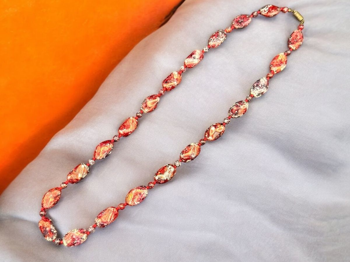 Catenine: Vintage Kette aus Glas-Paste – Usato da Lamone venduto da LaCantinaMagica 4