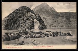 AK Stansstad, Totalansicht mit Pilatus