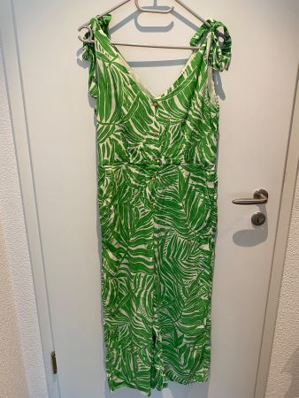 Jumpsuit Damen Gr. M von Mango grün/weiss NEU