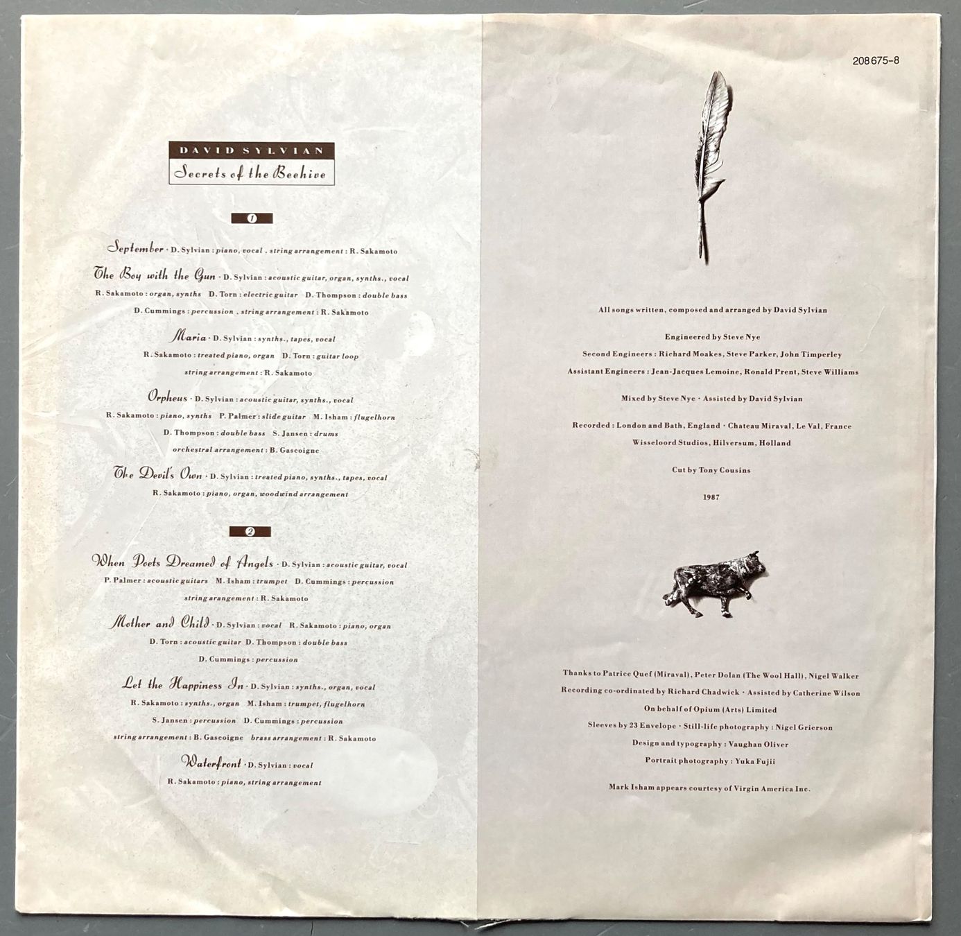 Dischi in vinile: DAVID SYLVIAN - SECRETS OF THE BEEHIVE – Usato da Poliez-Pittet venduto da Newtown-Records 2