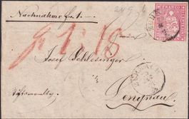 1861, Schuldbrief von ZURZACH nach Lengnau mit 24G, 200.-