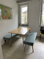 Dining Table 140x80 cm Oak Look Light Wood Used Condition