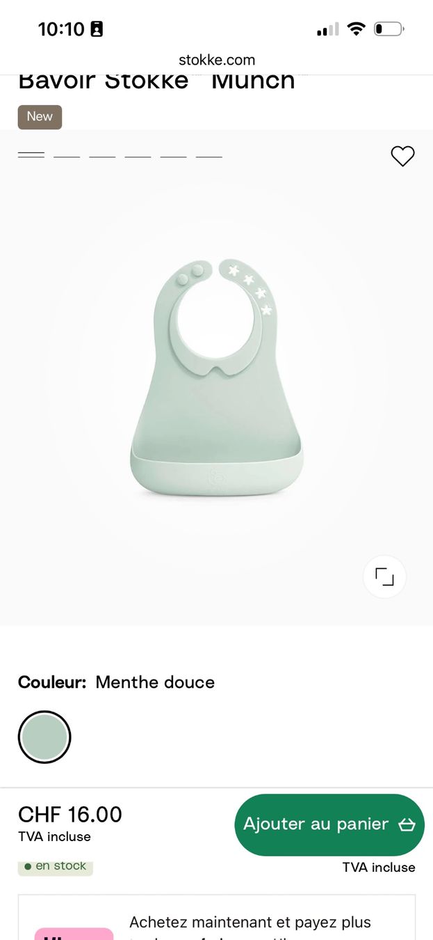 Baby-Mahlzeiten: 2 bavettes en silicone Stokke – Gebraucht aus Collombey von svea16 2
