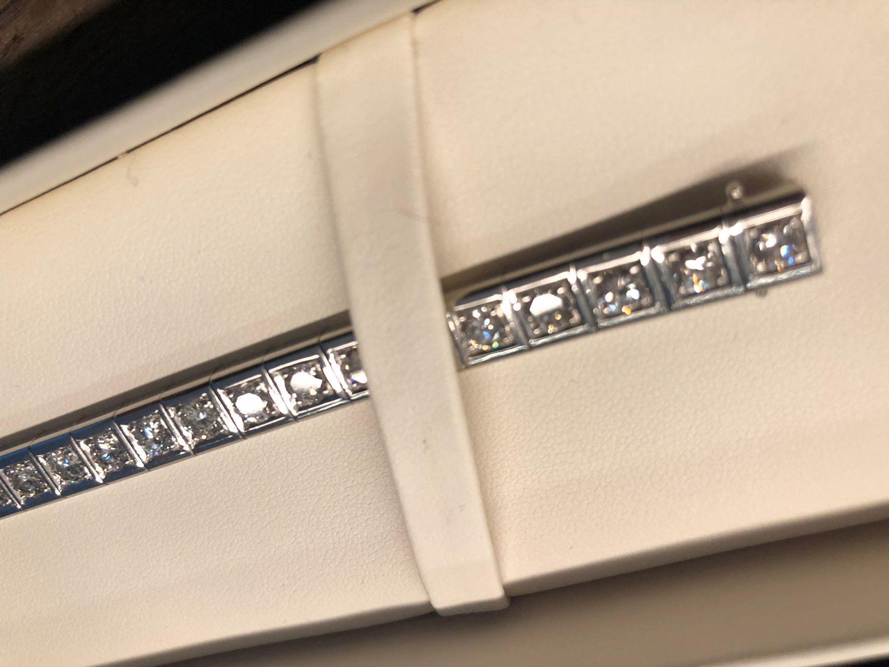 Bracciali & Braccialetti: %Brillianten Bracelet in Platin – Usato da Necker venduto da liq24 2