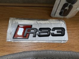 AUDI RS 3 Heckemblem Logo Schriftzug RS3 Matt Schwarz Neu