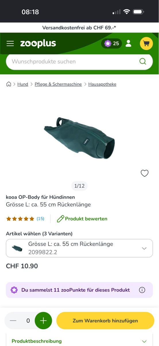Abbigliamento: Hunde body – Nuovo e nell'imballaggio originale da Gettnau venduto da Gina_wirz