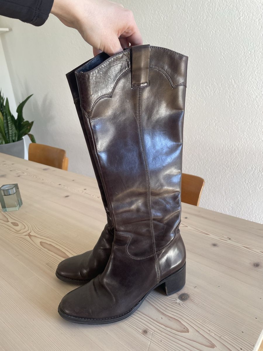 Scarpe da donna: Echtleder Stiefel Vintage – Usato da Uster venduto da solarstrom 3