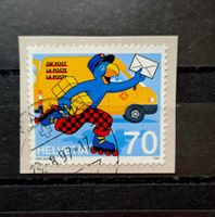 Abart ZNr 913.1 bei Globi-Briefmarke Blauer Fleck beim Berg