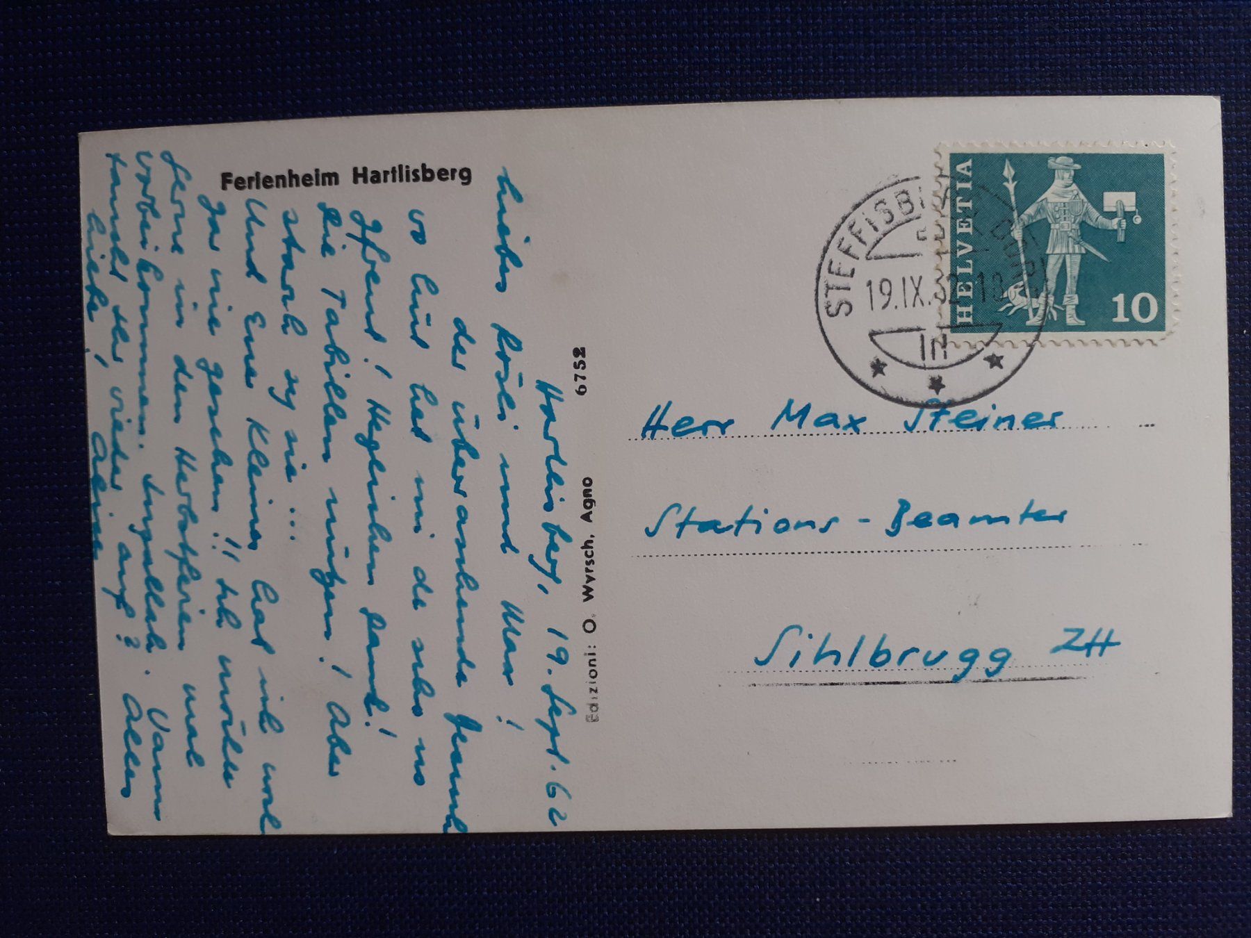 Cartoline postali: AK Ferienheim Hartlisberg Steffisburg Bern – Usato da Küssnacht am Rigi venduto da cartolina-1 1