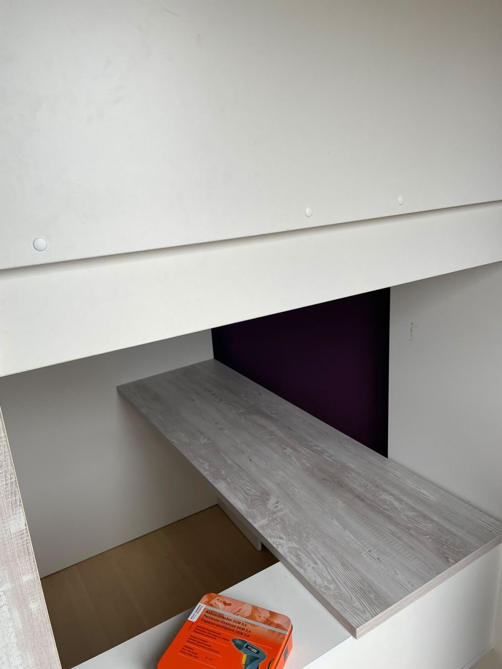 Lit mezzanine avec bureau, petite armoire et matelas inclus (Gebraucht ...