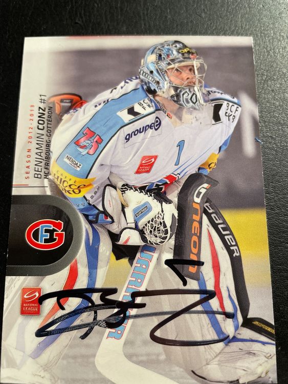 Benjamin Conz, carte signée, Fribourg, Ambri, Ahoie Kaufen auf Ricardo