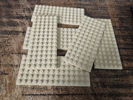 lego 3456 lot de 6 pièces Tan Plate 6 x 14