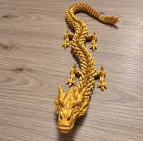  Goldener 3D-Druck Drache  beweglich