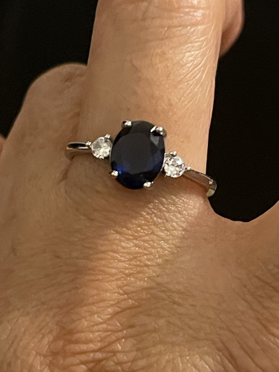 Anelli: Bague  bleue  ovale zirconium 58 neuve – Nuovo (secondo la descrizione) da Kloten venduto da Vermicelles