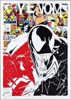 Death NYC Ltd Pop Art Druck " Marvel Banksy Venom red/ black