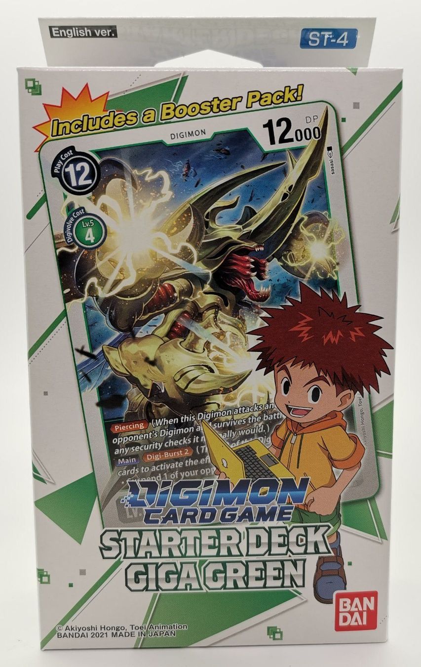 Cartoline: Digimon Starter Deck-Giga Green ST-4 EN – Nuovo e nell'imballaggio originale da Niederglatt ZH venduto da RetroBros