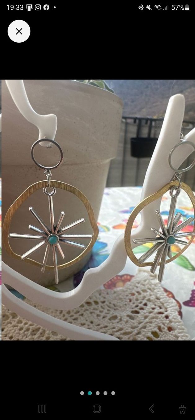 Orecchini pendenti & Orecchini a lobo: Handmade Boho Earrings with Turquoise Accent - Chic Style – Nuovo e nell'imballaggio originale da Bouveret venduto da dou_g8q7 2