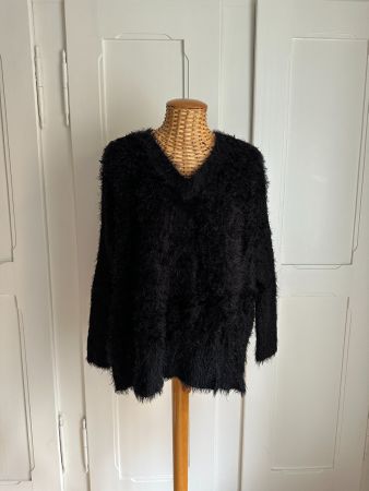 Pullover schwarz flauschig - XS