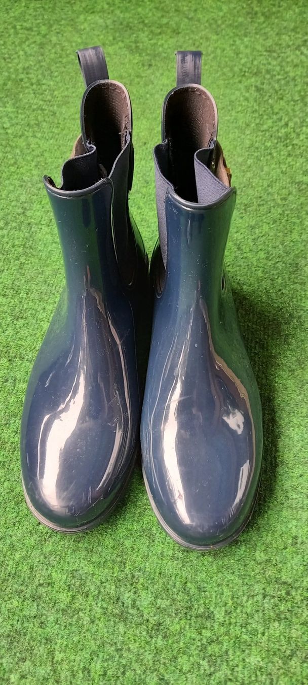 Scarpe da donna: 1paar blaue Damen Regenstiefel – Usato da Frick venduto da sika1960 2